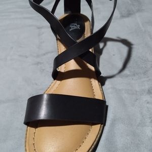 Caged flat sandals